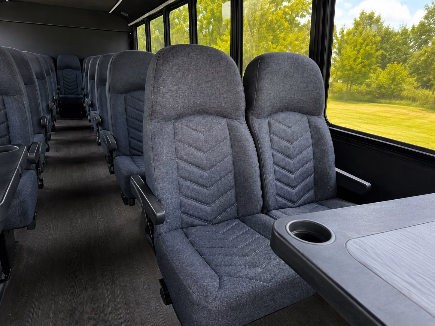 worcester 18 passenger minibus inside