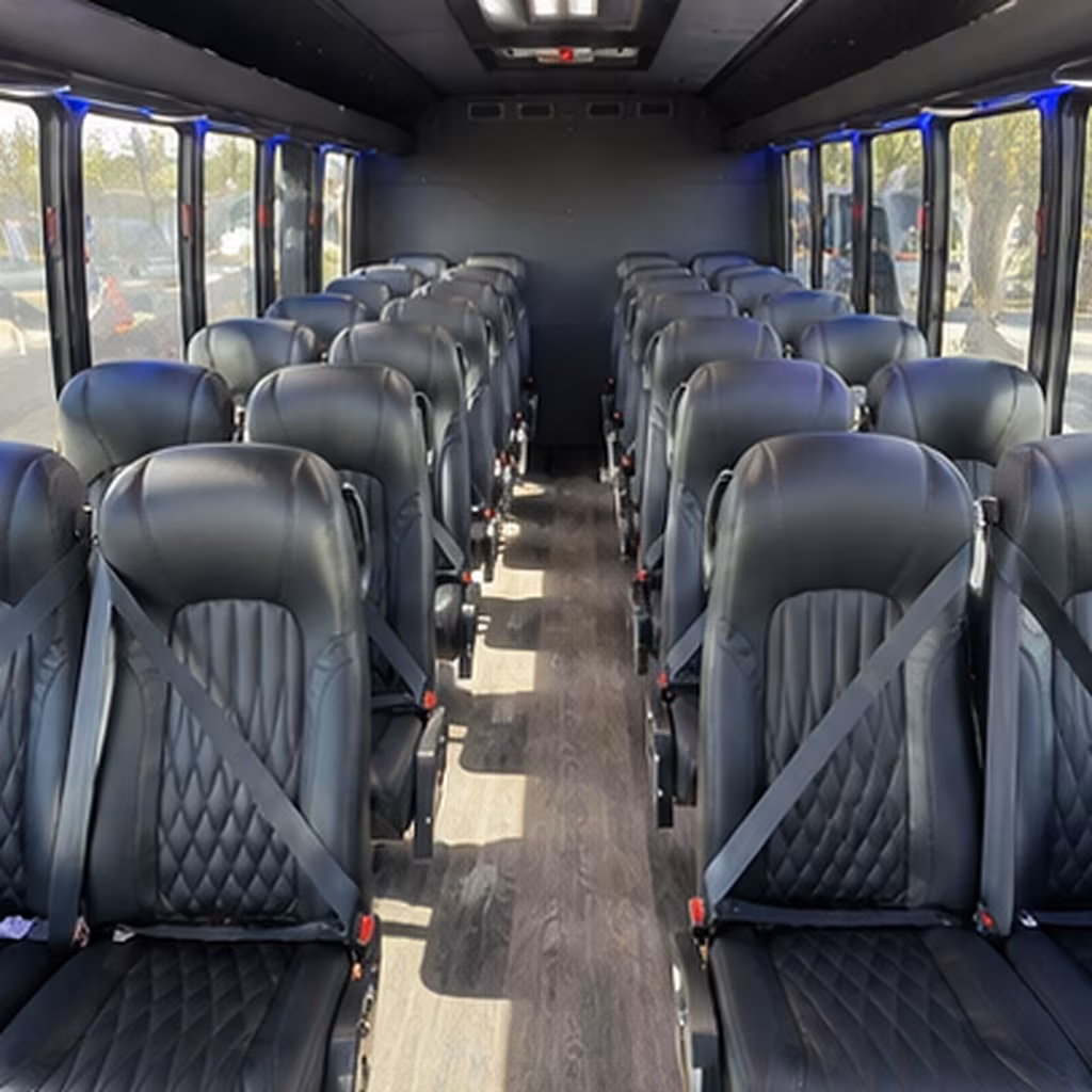 worcester 25 passenger minibus inside