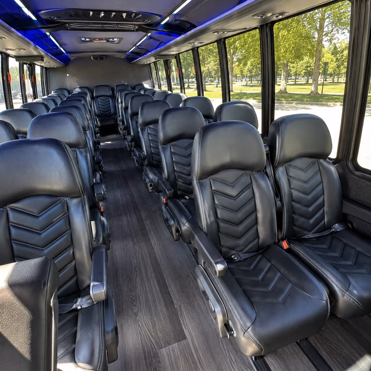 worcester 30 passenger minibus interior
