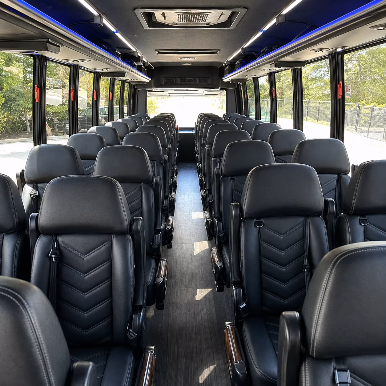 worcester 35 passenger minibus interior