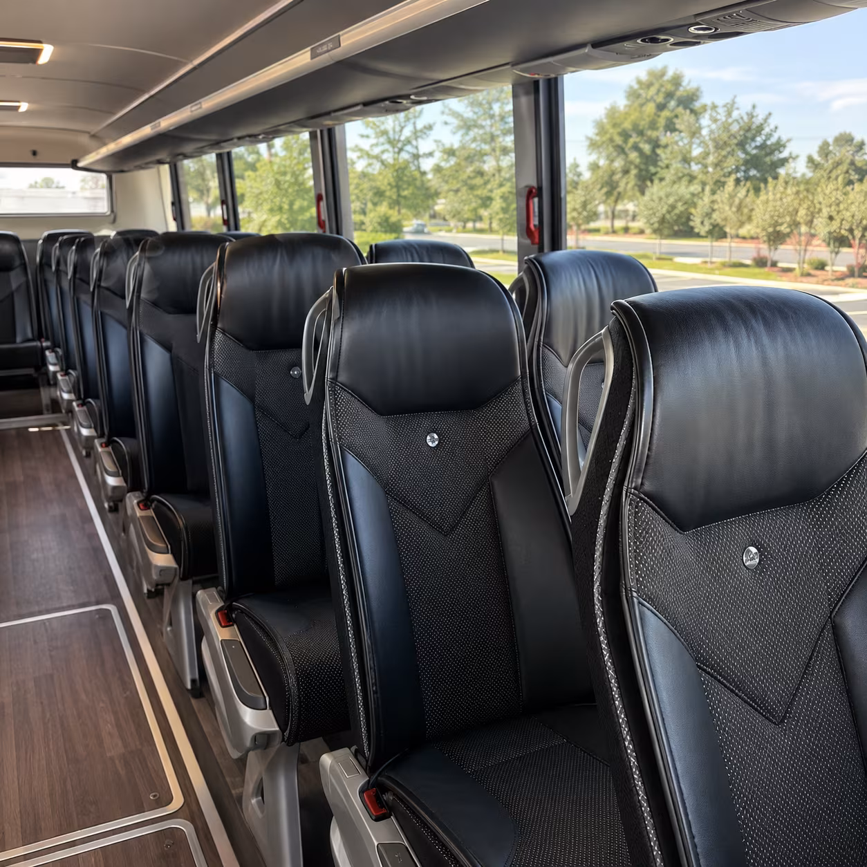 worcester 45 passenger charter bus interior