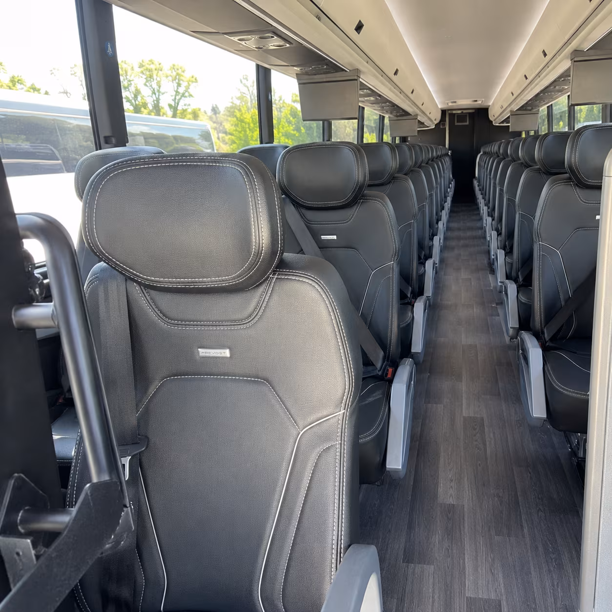 worcester 47 passenger charter bus interior