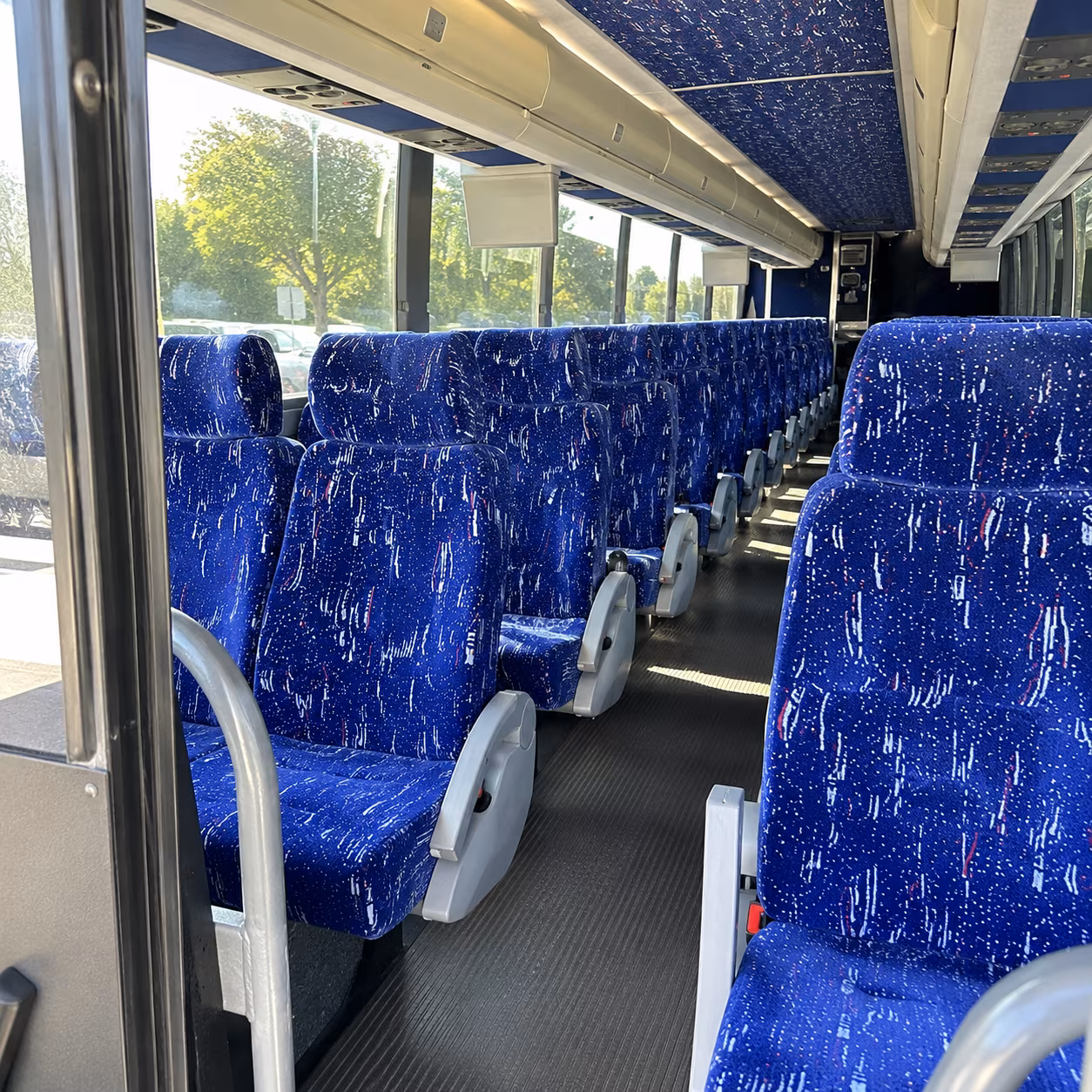 worcester 50 passenger charter bus inside