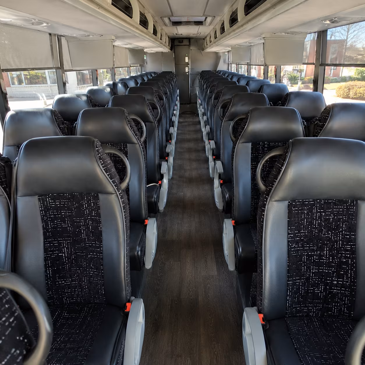 worcester 54 passenger charter bus inside