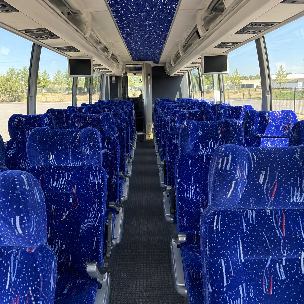 worcester 54 passenger charter bus interior