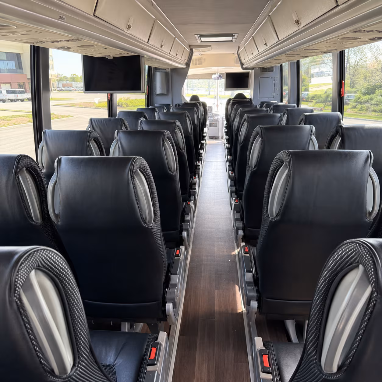 worcester 56 passenger charter bus inside