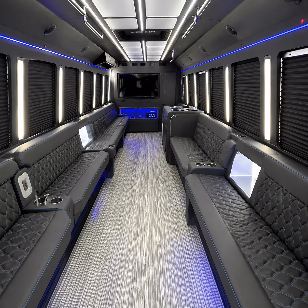 worcester party bus interior